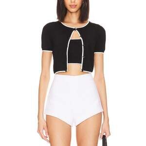 Majorelle Cropped Black Amy Cardigan Set Size XS